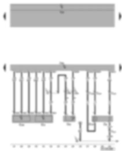 Wiring Diagram  VW GOLF PLUS 2009 - Engine control unit - accelerator position sender - radiator outlet coolant temperature sender - lambda probe after catalytic converter