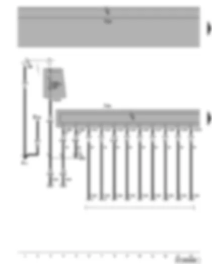 Wiring Diagram  VW GOLF PLUS 2008 - Control unit with display for radio and navigation - prepared for multimedia system (Apple iPod) - USB