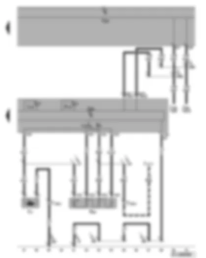 Wiring Diagram  VW GOLF PLUS 2007 - Air conditioning system control unit - fresh air blower switch - fresh air blower