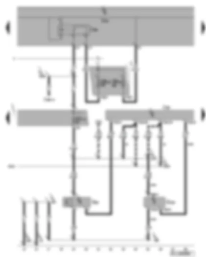 Wiring Diagram  VW GOLF PLUS 2007 - Climatronic control unit - terminal 15 voltage supply relay 2 - high-pressure sender - air quality sensor