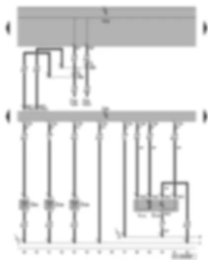 Wiring Diagram  VW GOLF PLUS 2007 - Climatronic control unit - vent temperature sender - evaporator temperature sensor - air recirculation flap control motor
