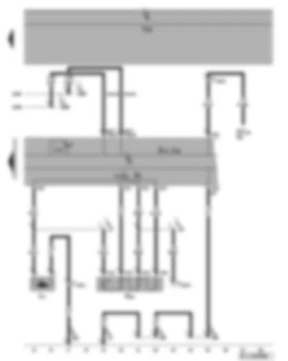 Wiring Diagram  VW GOLF PLUS 2008 - Air conditioning system control unit - fresh air blower switch - fresh air blower