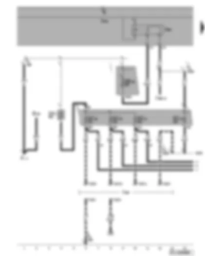 Wiring Diagram  VW GOLF PLUS 2008 - Terminal 15 voltage supply relay 2 - fuses