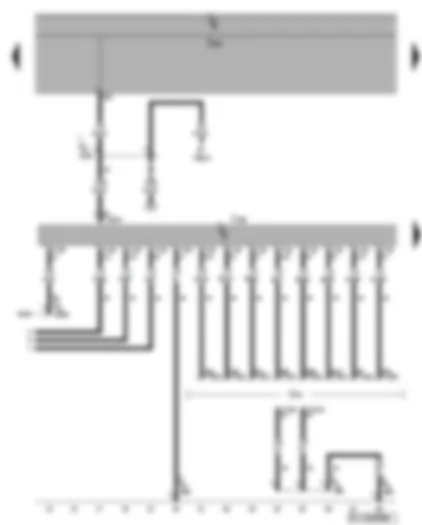 Wiring Diagram  VW GOLF PLUS 2007 - Trailer detector control unit - trailer socket