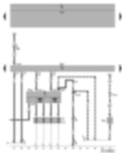 Wiring Diagram  VW GOLF PLUS 2007 - Engine control unit - ignition transformer - heater element for crankcase breather