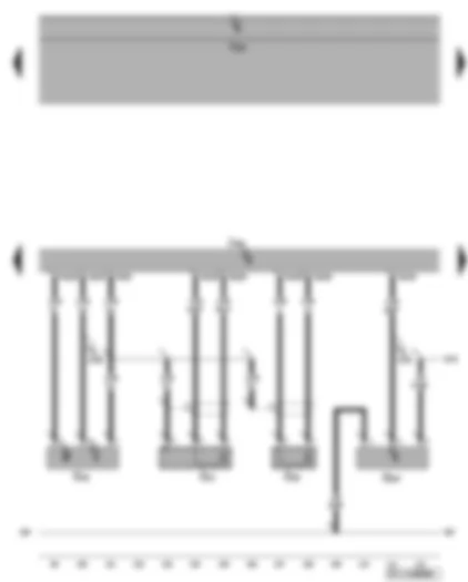 Wiring Diagram  VW GOLF PLUS 2009 - Engine control unit - engine speed sender - knock sensors - fuel pressure sender