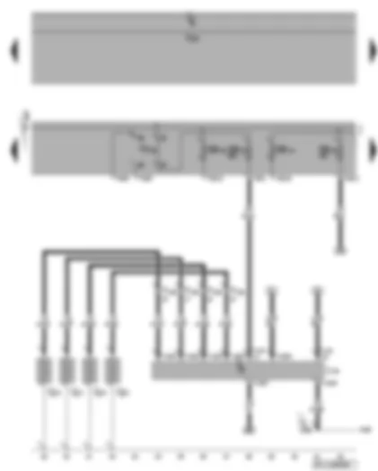 Wiring Diagram  VW GOLF PLUS 2008 - Automatic glow period control unit - engine glow plugs