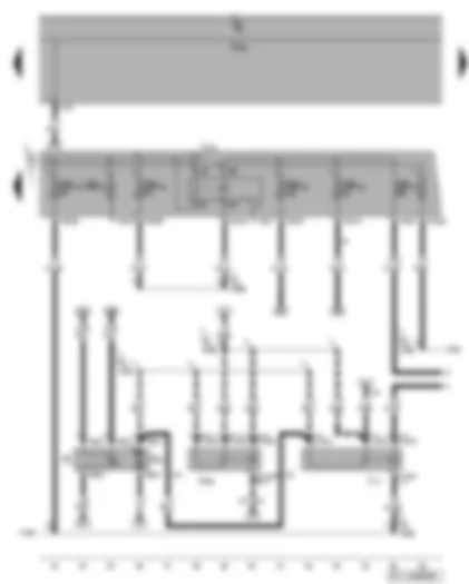 Wiring Diagram  VW GOLF PLUS 2007 - Terminal 30 voltage supply relay - fuel pump relay - fuel supply relay - fuel gauge sender - fuel pump