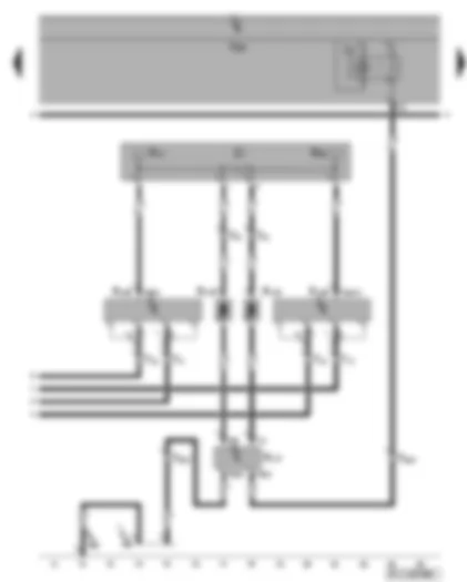 Электросхемa  VW GOLF PLUS 2007 - Радиоантенны - нагревательный элемент заднего стекла - антенные модули - частотные фильтры для амплитудной модуляции (АМ) и для частотной модуляции (FM)