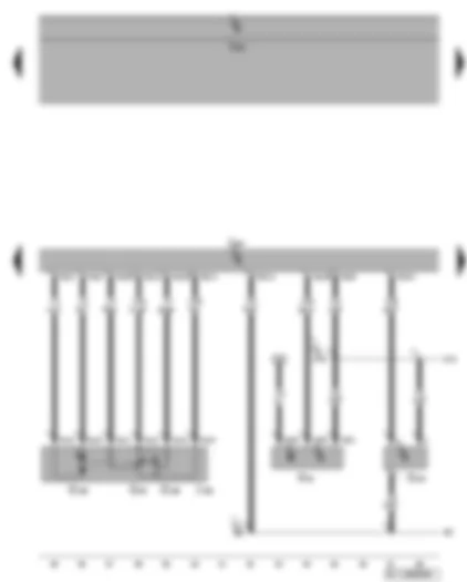 Wiring Diagram  VW GOLF PLUS 2009 - Engine control unit - throttle valve module - Hall sender - fuel pressure sender