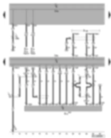 Wiring Diagram  VW GOLF PLUS 2008 - Control unit with display for radio and navigation - CD changer - connection for external audio source