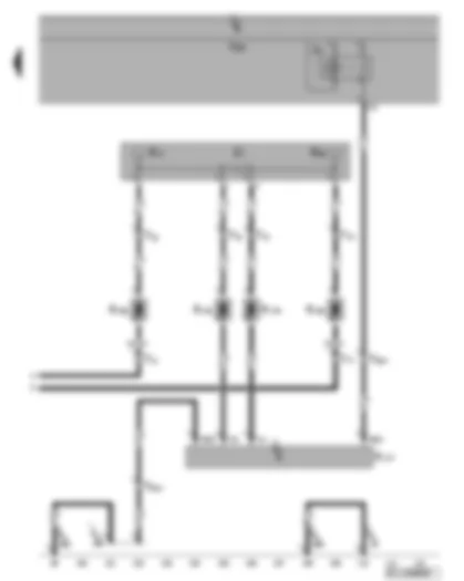 Wiring Diagram  VW GOLF PLUS 2008 - Radio aerials - heated rear window - aerial modules - amplitude modulation (AM) and (FM) frequency filter