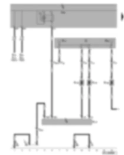 Wiring Diagram  VW GOLF PLUS 2008 - Aerials - heated rear window - aerial module - amplitude modulation (AM) and (FM) frequency filter
