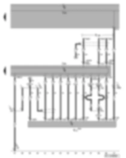 Wiring Diagram  VW GOLF PLUS 2009 - Control unit with display for radio and navigation - CD changer - connection for external audio source