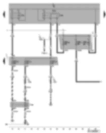 Wiring Diagram  VW GOLF PLUS 2008 - Terminal 15 voltage supply relay - auxiliary heater operation relay - fuses