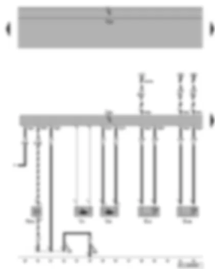 Wiring Diagram  VW GOLF PLUS 2008 - Auxiliary heater control unit - heater coolant shut-off valve - combustion air blower - recirculation pump - temperature sensor - overheating sensor