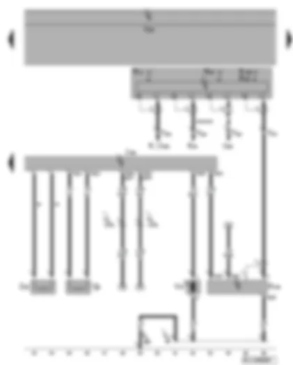 Wiring Diagram  VW GOLF PLUS 2008 - Auxiliary heater control unit - remote control receiver for auxiliary coolant heater - metering pump - fuel pre-heating heater element - glow plug with flame monitor