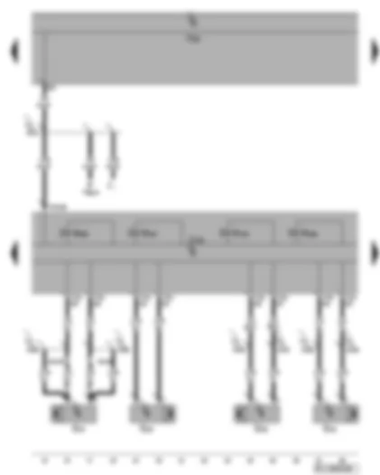 Wiring Diagram  VW GOLF PLUS 2008 - ABS control unit - speed sensor