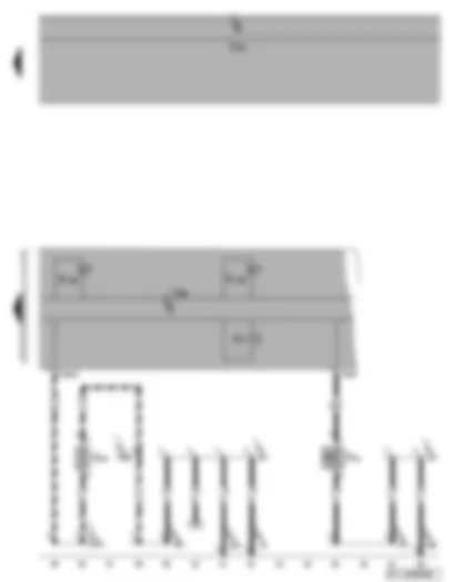 Wiring Diagram  VW GOLF PLUS 2008 - Tyre pressure monitor warning lamp - ESP and TCS warning lamp - brake fluid level warning contact - front left brake pad wear sender