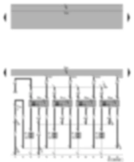 Wiring Diagram  VW GOLF PLUS 2008 - Engine control unit - ignition coils with output stage - spark plugs