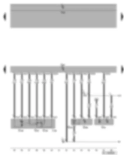 Wiring Diagram  VW GOLF PLUS 2008 - Engine control unit - throttle valve module - intake air temperature sender 3 - intake manifold pressure sender 3 - Hall sender