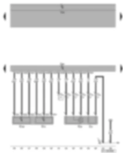 Wiring Diagram  VW GOLF PLUS 2008 - Engine control unit - accelerator position sender - Lambda probe