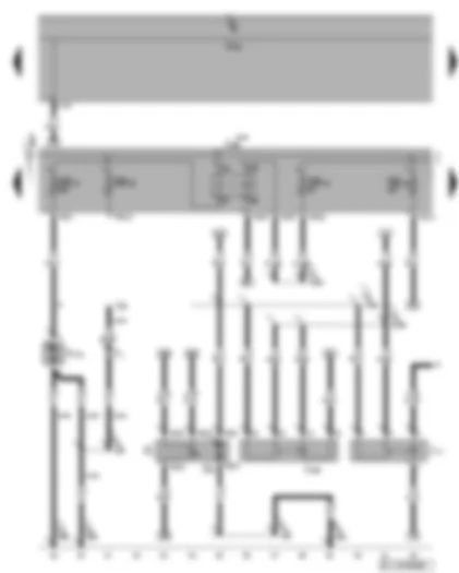 Wiring Diagram  VW GOLF PLUS 2009 - Fuel pump relay - fuel supply relay - fuel gauge sender - fuel pump - secondary air pump relay - secondary air pump motor