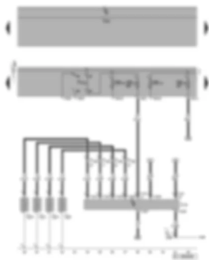 Wiring Diagram  VW GOLF PLUS 2009 - Automatic glow period control unit - engine glow plugs