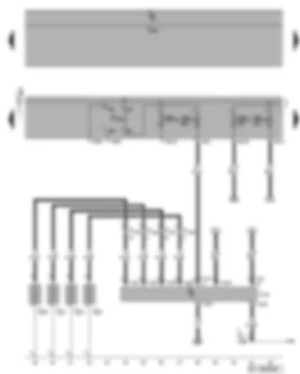 Wiring Diagram  VW GOLF PLUS 2009 - Automatic glow period control unit - engine glow plugs