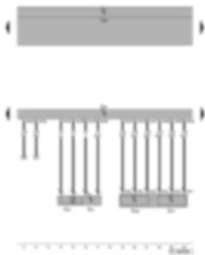 Wiring Diagram  VW GOLF PLUS 2009 - Engine control unit - intake air temperature sender - charge air pressure sender - accelerator position sender