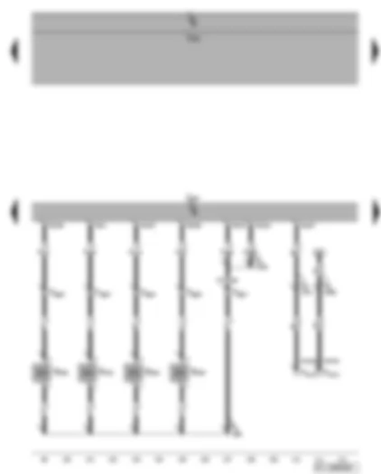 Wiring Diagram  VW GOLF PLUS 2008 - Engine control unit - unit injector valves