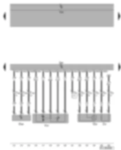 Wiring Diagram  VW GOLF PLUS 2009 - Engine control unit - exhaust gas pressure sensor 1 - intake manifold flap motor - Lambda probe