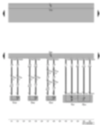 Wiring Diagram  VW GOLF PLUS 2009 - Engine control unit - exhaust gas temperature sender 1 - bank 1 exhaust gas temperature sender 2 - temperature sender after particulate filter - exhaust gas recirculation valve - exhaust gas recirculation potentiometer