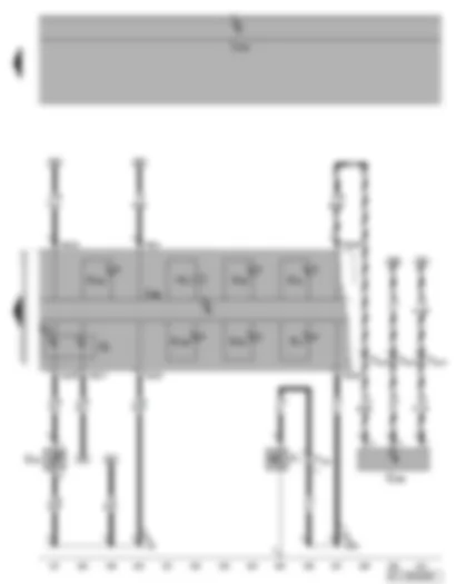 Wiring Diagram  VW GOLF PLUS 2009 - Dash panel insert - oil level and oil temperature sender - fuel gauge - coolant temperature gauge - oil pressure switch - oil pressure warning lamp - diesel particulate filter warning lamp