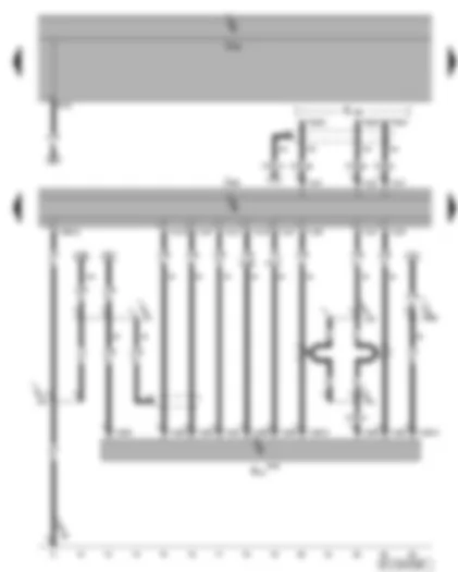 Wiring Diagram  VW GOLF PLUS 2008 - Control unit with display for radio and navigation - CD changer - connection for external audio source