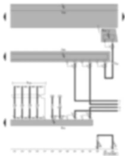 Wiring Diagram  VW GOLF PLUS 2009 - Control unit with display for radio and navigation - navigation system aerial - TV tuner - connection for TV card reader