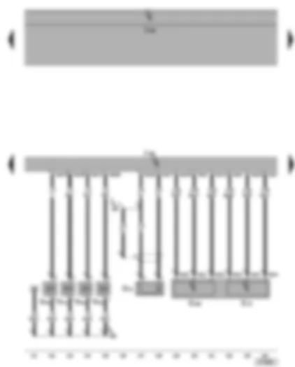 Wiring Diagram  VW GOLF PLUS 2005 - Motronic control unit - knock sensor - injectors - accelerator position sender