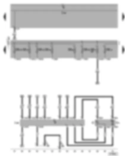 Wiring Diagram  VW GOLF PLUS 2005 - Fuel pump control unit - fuel gauge sender - fuel pump