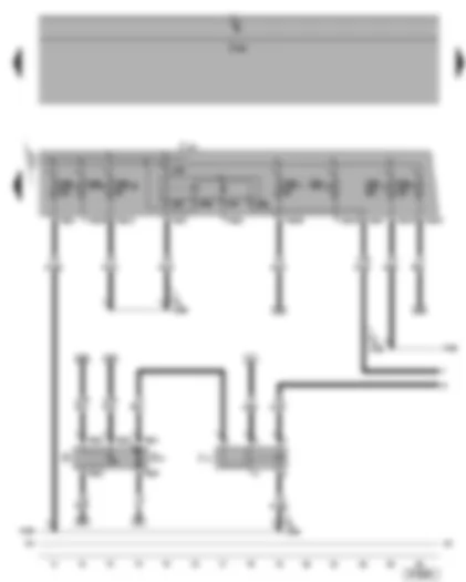 Wiring Diagram  VW GOLF PLUS 2007 - Terminal 30 voltage supply relay - fuel pump relay - fuel gauge sender - fuel pump