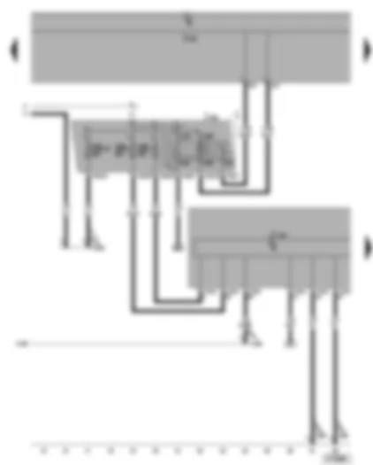 Wiring Diagram  VW GOLF PLUS 2005 - ABS control unit - terminal 15 voltage supply relay - fuses SB1 - SB2 - SB40
