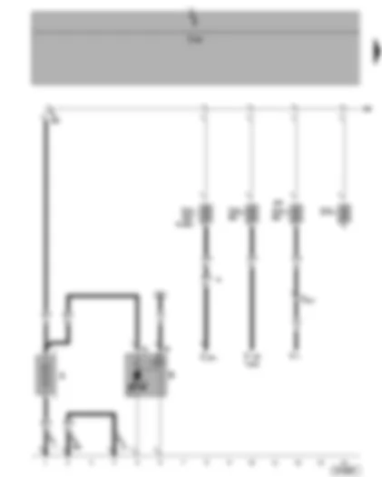 Wiring Diagram  VW GOLF PLUS 2006 - Battery - starter - fuses SA1 - SA2 - SA3 - SA4