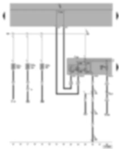 Wiring Diagram  VW GOLF PLUS 2009 - Terminal 15 voltage supply relay - fuses - SA5 - SA6 - SA7