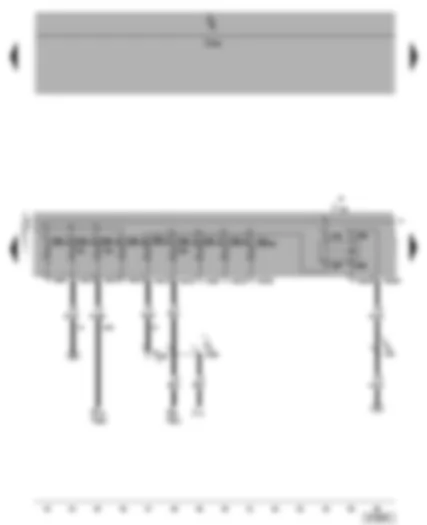 Wiring Diagram  VW GOLF PLUS 2007 - Engine component current supply relay - fuses SB32 - SB33 - SB41 - SB42 - SB43 - SB44 - SB45 - SB46
