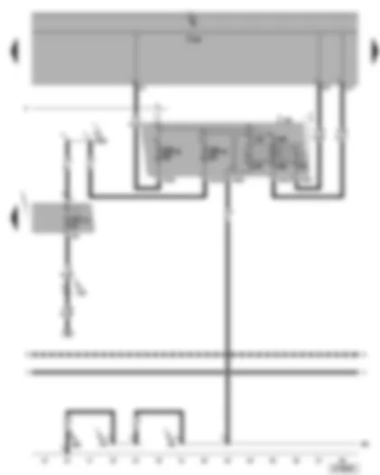 Wiring Diagram  VW GOLF PLUS 2005 - Terminal 15 voltage supply relay - fuses SB40 - SB52 - SC13