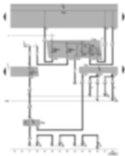 Wiring Diagram  VW GOLF PLUS 2005 - Climatronic control unit - terminal 15 voltage supply relay - high pressure sender - fuses