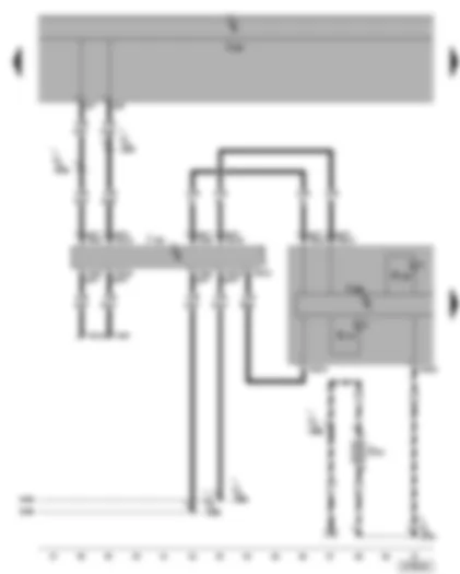 Wiring Diagram  VW GOLF PLUS 2006 - Dash panel insert - data bus diagnostic interface - self-diagnosis connection - front left brake pad wear sender - brake system warning lamp - ABS warning lamp