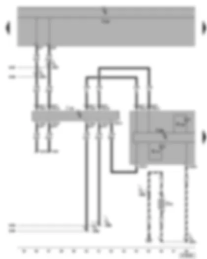 Wiring Diagram  VW GOLF PLUS 2006 - Dash panel insert - data bus diagnostic interface - self-diagnosis connection - front left brake pad wear sender - brake system warning lamp - ABS warning lamp