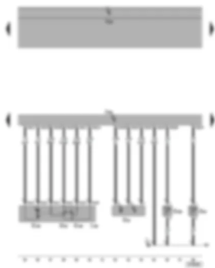 Wiring Diagram  VW GOLF PLUS 2006 - Engine control unit - throttle valve module - engine speed sender - coolant temperature sender - intake air temperature sender 2