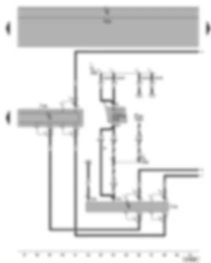 Wiring Diagram  VW GOLF PLUS 2006 - Control unit with display for radio and navigation system - aerial selection control unit