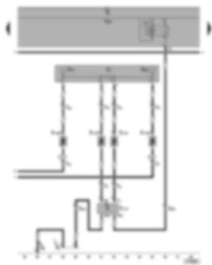 Wiring Diagram  VW GOLF PLUS 2006 - Aerials for radio - heated rear window - aerial modules - amplitude modulation (AM) and (FM) frequency filter